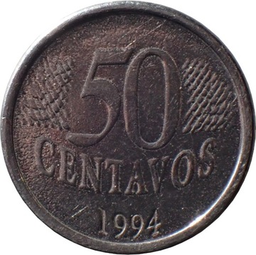 Brazylia 50 centawos z 1994 roku - OB. MOJĄ OFERTĘ