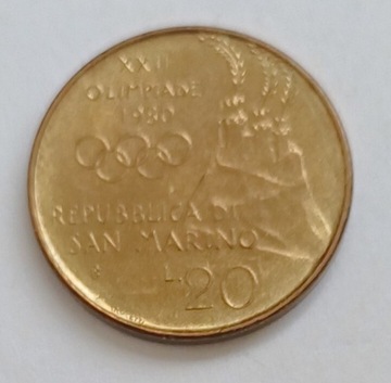 San Marino - 20 lira - 1980r.