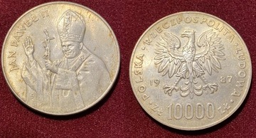 Moneta  Jan Paweł II 1987