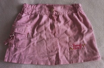 sztruksowa spódnica różowa spódniczka rozmiar 104