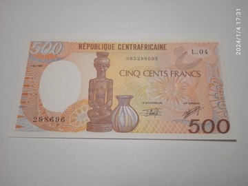 REP SRODKOWOAFRYKANSKA 500 FRANCS 1991