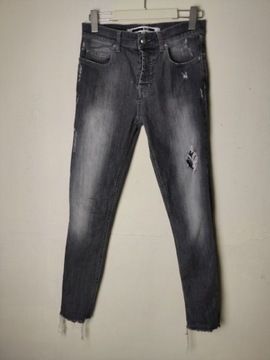 MCQ Alexander McQueen damskie szare jeansy