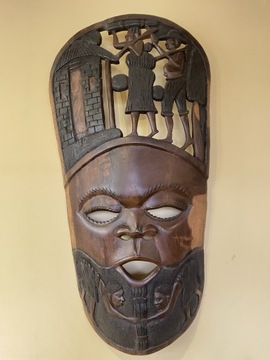 Oryginalna wielka maska afrykańska 