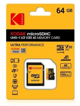 Karta pamięci KODAK 64gb Micro SDXC A1 V30 Ultra