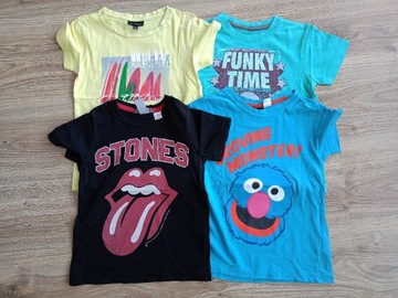 4 x Bluzka koszulka  t-shirt H&M Stones rozm. 98/104