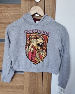Bluza Harry Potter Gryffindor siwa z kapturem 158