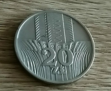 Stara moneta Polska 20 zł 1973 Kłosy 