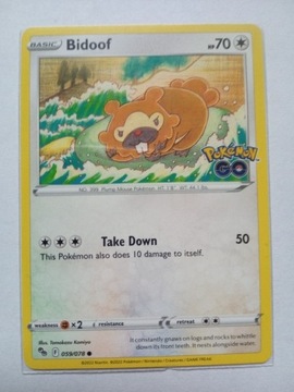 Pokemon TCG Bidoof 059/78 Pokemon Go