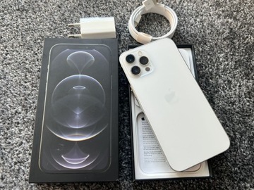 iPhone 12 Pro Max 128GB SILVER SREBRNY Biały Bat90