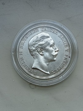 Niemcy 3 marki 1909 r Wilhelm II srebro 