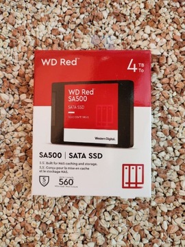 Dysk SSD WD Red SA500 SATA SSD 4TB. 2,5'' - NAS.