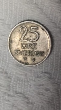 Moneta 25 ore 1973 Szwecja 