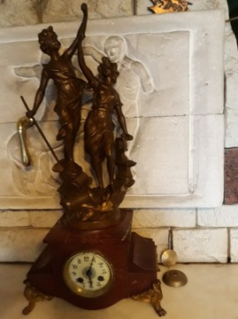 Sprawny Francuski zegar figuralny