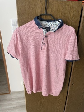 Koszulka polo męska Różowa Lavard S z krótkimi rękawami