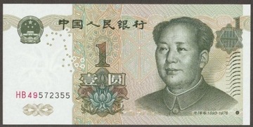Chiny 1 juan 1999 -  Mao - HB - stan bankowy UNC
