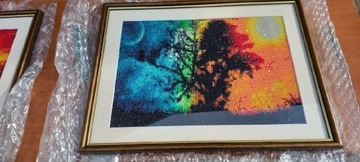 Obrazek Drzewo dzień-noc wyklejany 30x40