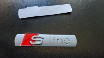 Znaczek Emblemat Audi S line srebrny