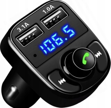 TRANSMITER BLUETOOTH FM MP3 SD ŁADOWARKA 2xUSB