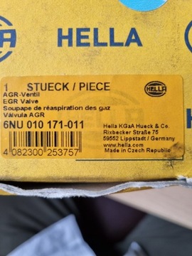 Zawór EGR HELLA 6NU 010 171-091