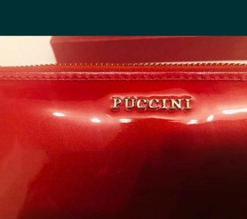 Puccini Portfel skóra naturalna lakierowany duży