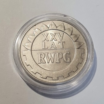 20 złotych 1974 XXV Lat RWPG w kapslu Real foto 