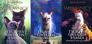 Wojownicy Tygrysia Łapa i Sasza Erin Hunter manga trylogia