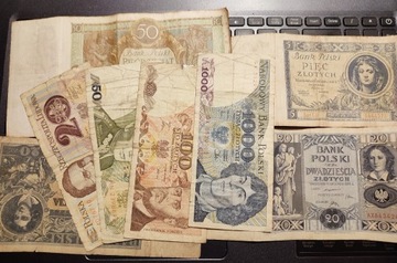 Stare polskie banknoty zestaw
