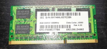 Pamięć RAM Samsung 2GB DDR3 1066MHz 2R8 PC3 8500S