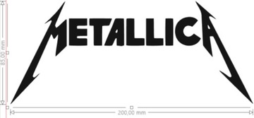 Naklejka na samochód Metallica 200 x 85 mm