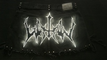 Watain spódniczka mini jeansowa Black Metal