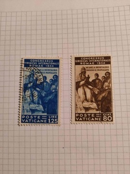 Znaczki Watykanu 1935 kasowane