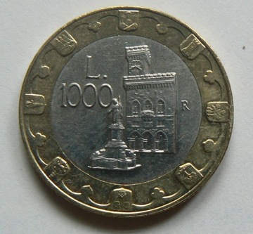 San Marino 1000 lire, 1997