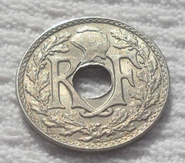 Francja III Republique 5 centymów .1939. Ładne