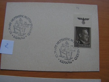 Kartki ze znaczkami Generalna Gubernia