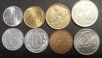 1 Zestaw monet Czechosłowacja