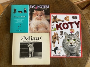 Koty album żyć jak kot 4 książki być z kotem 4 szt