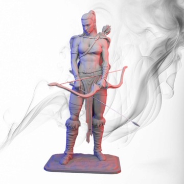 Figurka druk 3D żywica " Lutania warrior "- 120 mm
