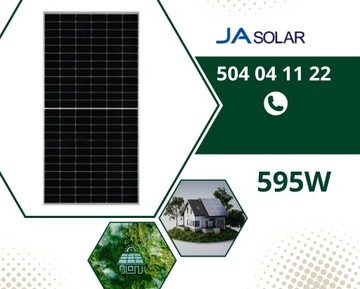 Panele Fotowoltaiczne 595W Moduł PV JA Solar JAM72D40-595/LB_SF