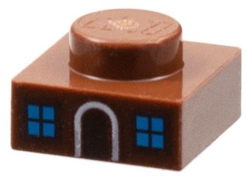 Lego 3024pb021 Plate 1x1 Gingerbread House 2 szt