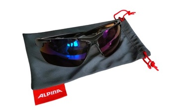 Okulary rowerowe Alpina Defey HR black/blue mirror