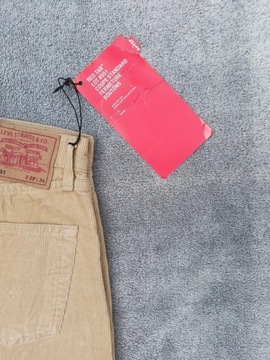 Spodnie Sztruksowe Levi's brązowe W29 L34 