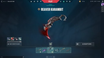 KONTO VALORANT 45 SKINY | KARAMBIT REAVER | EU