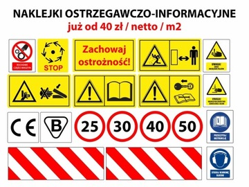 etykiety - naklejki na maszyny i urządzenia