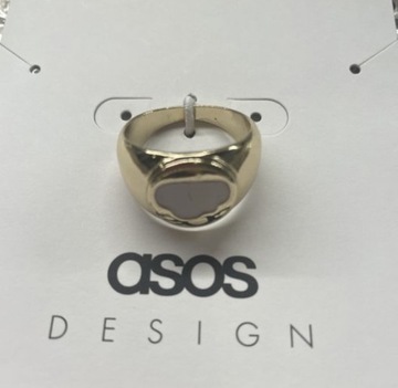 Pierścionek ASOS, z chmurką, w kolorze złota 