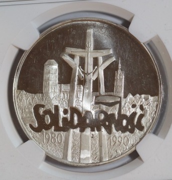 100.000 złotych 1990 Lustrzanka Solidarność TYP A