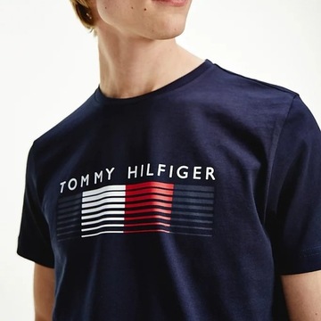 TOMMY HILFIGER BAWEŁNIANY T-SHIRT 