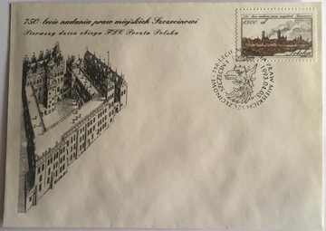 FDC 1993 - Fi 3295 Prawa miejskie Szczecin