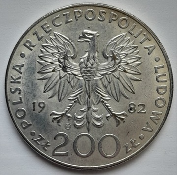 200 zł złotych 1982 Valcambi KOPIA Jan Paweł II