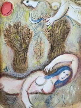 Marc Chagall - Boaz budzi się i widzi Ruth