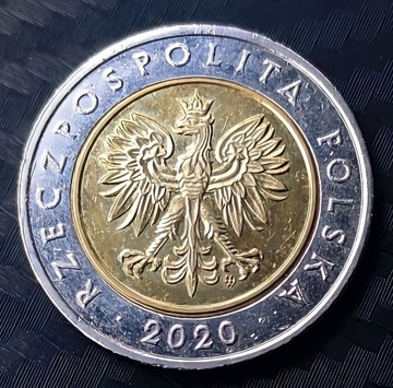 5 zł 2020 r 5zł niski nakład 5 złotych 2020 rok